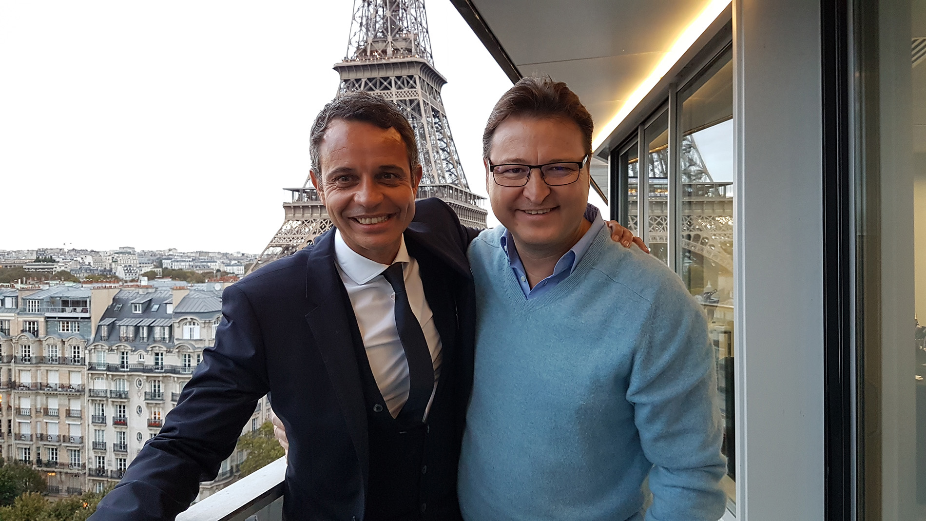 Ex FCB-Präsident Bernhard Heussler und Magrée in Paris